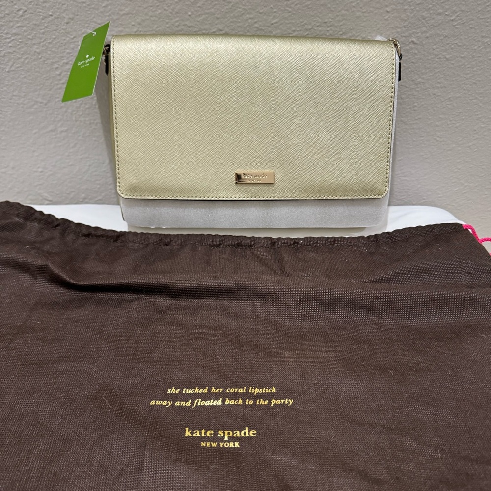 Kate Spade New York Tilden Place Alek Leather Crossbody Handbag - Gold
